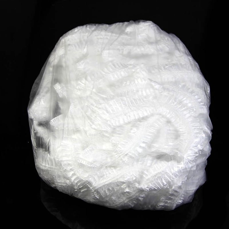 100 Pcs Clear Disposable Shower Caps For Kids Hotel And Home Bathing - Image 2
